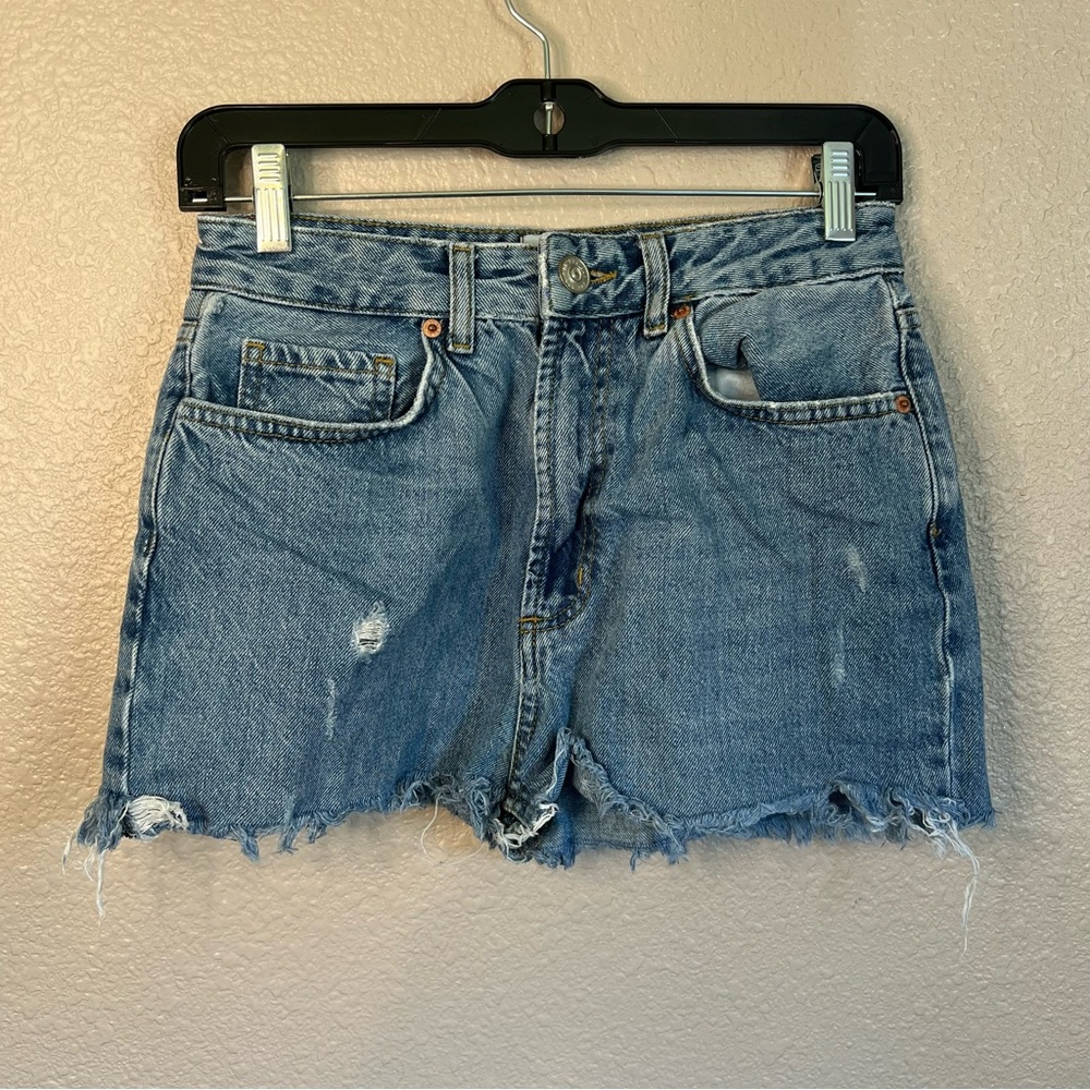 BDG by Urban Outfitters Distressed Blue Jean Shorts